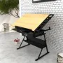 Mesa de dibujo inclinable con 2 cajones y taburete de vidaXL, Mesas para arte y dibujo - Ref: Foro24-20087, Precio: 190,71 €,...