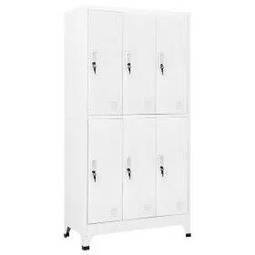 Stahlspind mit 6 Fächern 90x45x180 cm von vidaXL, Schließfächer und Lagerschränke - Ref: Foro24-20156, Preis: 331,29 €, Rabat...