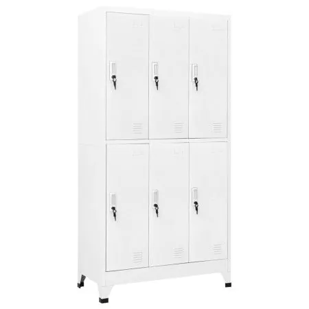 Steel locker with 6 compartments 90x45x180 cm by vidaXL, Lockers and storage cabinets - Ref: Foro24-20156, Price: 331,29 €, D...
