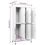 Steel locker with 6 compartments 90x45x180 cm by vidaXL, Lockers and storage cabinets - Ref: Foro24-20156, Price: 331,29 €, D...
