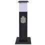 Columna con enchufes y lámpara para el jardín negra de vidaXL, Enchufes de pared - Ref: Foro24-41235, Precio: 38,79 €, Descue...
