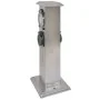 Columna de acero inoxidable con enchufe y temporizador para el jardín de vidaXL, Enchufes de pared - Ref: Foro24-41237, Preci...
