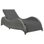 Lounger with anthracite gray synthetic rattan cushion by vidaXL, Outdoor beds - Ref: Foro24-49494, Price: 273,45 €, Discount: %