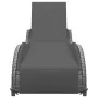 Lounger with anthracite gray synthetic rattan cushion by vidaXL, Outdoor beds - Ref: Foro24-49494, Price: 273,45 €, Discount: %