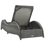 Lounger with anthracite gray synthetic rattan cushion by vidaXL, Outdoor beds - Ref: Foro24-49494, Price: 273,45 €, Discount: %