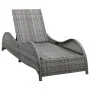 Lounger with anthracite gray synthetic rattan cushion by vidaXL, Outdoor beds - Ref: Foro24-49494, Price: 273,45 €, Discount: %