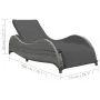 Lounger with anthracite gray synthetic rattan cushion by vidaXL, Outdoor beds - Ref: Foro24-49494, Price: 273,45 €, Discount: %