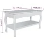 White 2-level MDF coffee table by vidaXL, Coffee table - Ref: Foro24-60629, Price: 138,28 €, Discount: %