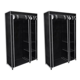 Fabric wardrobes 2 units black by vidaXL, Wardrobes - Ref: Foro24-60720, Price: 79,85 €, Discount: %