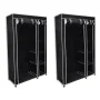 Stoffschränke 2 Einheiten schwarz von vidaXL, Kleiderschränke - Ref: Foro24-60720, Preis: 79,79 €, Rabatt: %