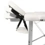 Folding massage table 2 zones cream aluminum structure by vidaXL, massage tables - Ref: Foro24-110085, Price: 176,53 €, Disco...