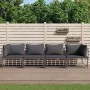 Gartenmöbel-Set 4-teilig und anthrazitfarbene PE-Rattan-Kissen von vidaXL, Outdoor-Sofas - Ref: Foro24-3186699, Preis: 325,30...