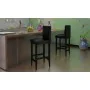Taburetes de bar 6 unidades de cuero artificial negro de vidaXL, Taburetes de cocina - Ref: Foro24-160716, Precio: 598,47 €, ...