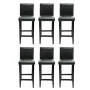 Barhocker 6 Einheiten aus schwarzem Kunstleder von vidaXL, Küchenhocker - Ref: Foro24-160716, Preis: 598,47 €, Rabatt: %