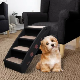 Folding dog ladder black 62x40x49.5 cm by vidaXL, Pet Steps and Ramps - Ref: Foro24-170985, Price: 57,56 €, Discount: %