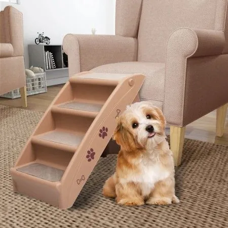 Klappleiter für Hunde braun 62x40x49,5 cm von vidaXL, Stufen und Rampen für Haustiere - Ref: Foro24-170986, Preis: 57,63 €, R...