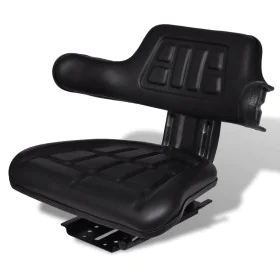 Asiento de tractor con respaldo negro de vidaXL, Accesorios y piezas para tractores - Ref: Foro24-210202, Precio: 104,34 €, D...