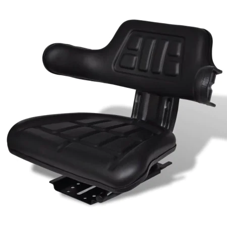 Asiento de tractor con respaldo negro de vidaXL, Accesorios y piezas para tractores - Ref: Foro24-210202, Precio: 104,34 €, D...