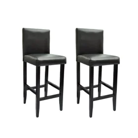 Kitchen stools 2 units black synthetic leather by vidaXL, Kitchen stools - Ref: Foro24-240071, Price: 204,80 €, Discount: %