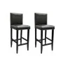 Kitchen stools 2 units black synthetic leather by vidaXL, Kitchen stools - Ref: Foro24-240071, Price: 205,12 €, Discount: %