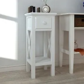 Side table with white drawer by vidaXL, Side tables - Ref: Foro24-241147, Price: 81,01 €, Discount: %