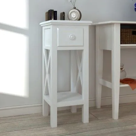 Side table with white drawer by vidaXL, Side tables - Ref: Foro24-241147, Price: 81,01 €, Discount: %