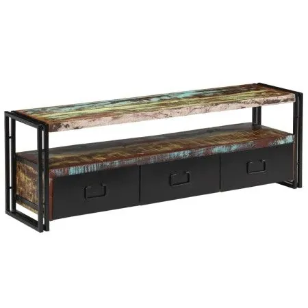 Mueble de TV madera maciza reciclada 120x30x40 cm de vidaXL, Muebles TV - Ref: Foro24-244844, Precio: 161,10 €, Descuento: %