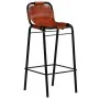Bar furniture set 3 pieces recycled wood authentic goat leather by vidaXL, Furniture sets for kitchens and dining rooms - Ref...
