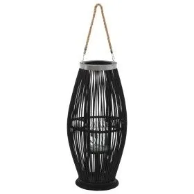 Portavelas colgante bambú negro 60 cm de vidaXL, Candelabros - Ref: Foro24-246813, Precio: 53,39 €, Descuento: %