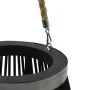 Portavelas colgante bambú negro 60 cm de vidaXL, Candelabros - Ref: Foro24-246813, Precio: 53,39 €, Descuento: %
