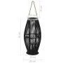 Portavelas colgante bambú negro 60 cm de vidaXL, Candelabros - Ref: Foro24-246813, Precio: 53,39 €, Descuento: %