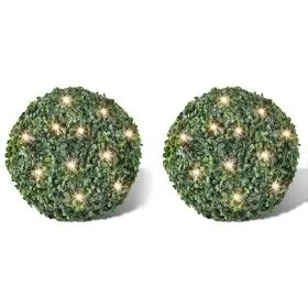 Artificial Leaf Pruning Ball 35cm With Solar LED String 2 Pieces by vidaXL, Christmas lights - Ref: Foro24-270058, Price: 60,...