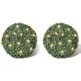 Artificial Leaf Pruning Ball 35cm With Solar LED String 2 Pieces by vidaXL, Christmas lights - Ref: Foro24-270058, Price: 60,...