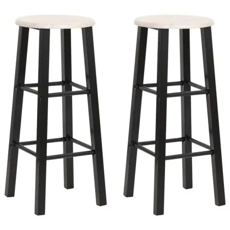 Kitchen stools 2 black MDF units by vidaXL, Kitchen stools - Ref: Foro24-284388, Price: 61,82 €, Discount: %