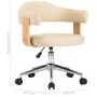 Swivel dining chair curved wood cream synthetic leather by vidaXL, dining chairs - Ref: Foro24-287417, Price: 138,24 €, Disco...