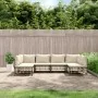 Juego de muebles de jardín 6 pzas cojines antracita ratán PE de vidaXL, Sofás de exterior - Ref: Foro24-3186786, Precio: 498,...