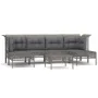 7-piece garden furniture set with gray synthetic rattan cushions by vidaXL, Garden sets - Ref: Foro24-3187553, Price: 371,98 ...