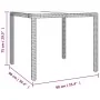 Beige rattan garden table and tempered glass surface by vidaXL, Garden tables - Ref: Foro24-319550, Price: 111,71 €, Discount: %
