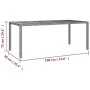 Black PE rattan garden table with solid acacia wood surface by vidaXL, Garden tables - Ref: Foro24-319554, Price: 184,44 €, D...