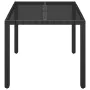 Garden table glass surface PE rattan black 90x90x75 cm by vidaXL, Garden tables - Ref: Foro24-319895, Price: 111,61 €, Discou...