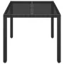 Gartentisch Glasoberfläche PE Rattan schwarz 90x90x75 cm von vidaXL, Gartentische - Ref: Foro24-319895, Preis: 113,40 €, Raba...