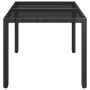 Garden table glass surface PE rattan black 90x90x75 cm by vidaXL, Garden tables - Ref: Foro24-319895, Price: 111,61 €, Discou...