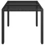 Gartentisch Glasoberfläche PE Rattan schwarz 90x90x75 cm von vidaXL, Gartentische - Ref: Foro24-319895, Preis: 113,40 €, Raba...