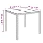 Garden table glass surface PE rattan black 90x90x75 cm by vidaXL, Garden tables - Ref: Foro24-319895, Price: 111,61 €, Discou...