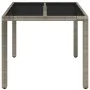 Garden table glass surface PE rattan gray 90x90x75 cm by vidaXL, Garden tables - Ref: Foro24-319896, Price: 105,98 €, Discoun...