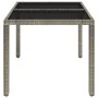 Garden table glass surface PE rattan gray 90x90x75 cm by vidaXL, Garden tables - Ref: Foro24-319896, Price: 105,98 €, Discoun...