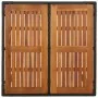 Mesa de jardín superficie de madera ratán PE negro 90x90x75 cm de vidaXL, Mesas de jardín - Ref: Foro24-319897, Precio: 155,5...