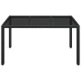 Garden table glass surface PE rattan black 150x90x75 cm by vidaXL, Garden tables - Ref: Foro24-319899, Price: 175,89 €, Disco...
