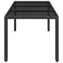 Garden table glass surface PE rattan black 150x90x75 cm by vidaXL, Garden tables - Ref: Foro24-319899, Price: 175,89 €, Disco...