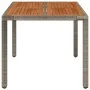 Garden table with gray PE rattan wood surface 90x90x75 cm by vidaXL, Garden tables - Ref: Foro24-319898, Price: 118,23 €, Dis...
